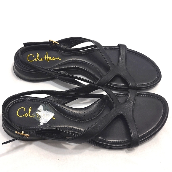 cole haan nike air black sandals